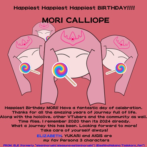  Its similar to what I had submitted years ago. But since its your 4th birthday, Its now 4X the fun! This is just a simple and similar digital birthday greeting but the happiness and journey and how you had a one of the big impact in everyone is immeasurable. ENJOY Persona 3 Reload, Final Fantasy 7 Rebirth and more other games!  Take care and stay healthy! More Birthdays to come and enjoy!!!<br class="newline" /><a class="read-time" target="_blank" rel="noopener noreferrer" href="https://www.youtube.com/watch?v=SaobHKDZ8KI&t=4h45m21s">Read Timestamp</a>