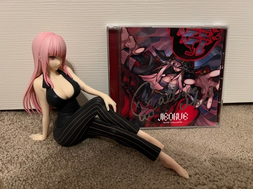 HAPPY BIRTHDAY CALLI! When I first discovered you and hololive three years ago I did not realize what kind of emotional rollercoaster it would become. When I first heard your music I was blown away but your vocals and the messages behind them, even if they were in Japanese and my nihongo is... well... jouzun't.<br class='newline' />Regardless I cannot thank you enough for lighting up my life and taught me that death is not to be feared. I solemnly swear that I will support until it comes time for you to claim my soul.<br class="newline"/>Stay amazing Calli and I look forward to seeing what you have in store for us deadbeats!